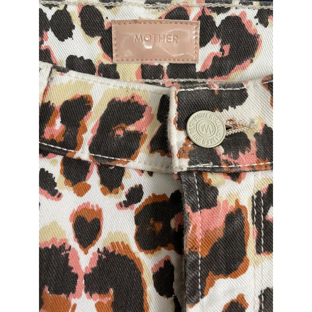 Mother The Cha Cha Fray Touch of The Tiger Jeans Size Woman 26 - Picture 4 of 6